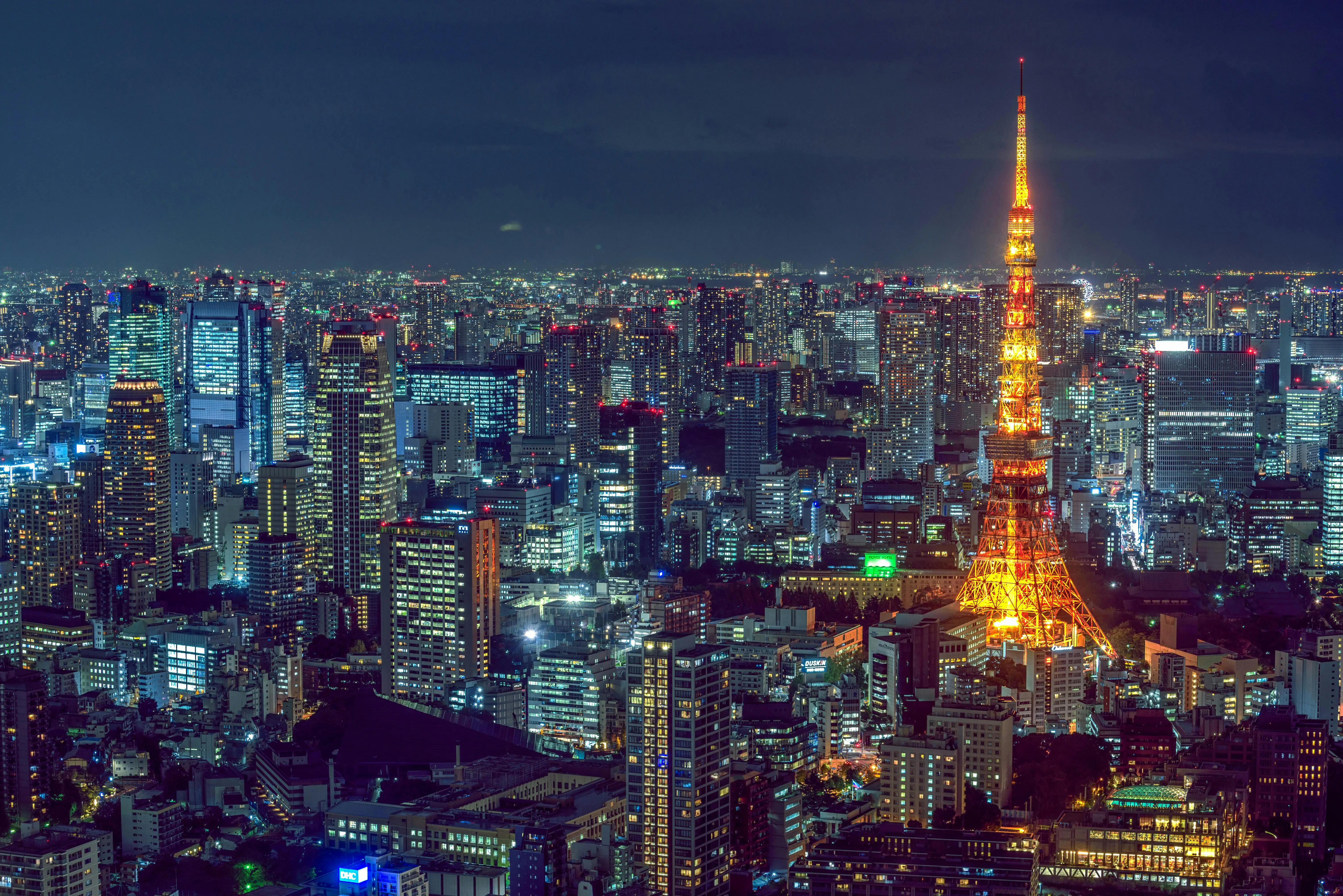 Tokyo skyline at night
